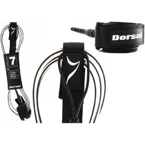 DORSAL Surf Leash for Surfboard Longboard SUP Leg Rope (Sizes 6FT 7FT 8FT 9FT 10FT)
