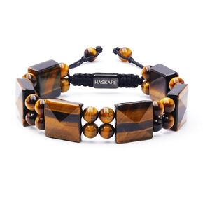 Healing Stone Tiger Eye Crystal Bracelets for Men, Gifts for Him Natural Protection Crystals Mens Bracelet Beads, HASKARE Tigers Eye Bracelet Unique Jewelry Personalize Gift Energy Bracelet for Men