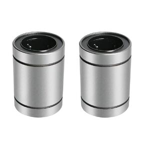 Aopin LM25UU Cylinder Linear Motion Ball Bearing, ID 25mm, OD 40mm Linear Ball Bearings Sae52100 Carbon Steel, 6 Rows of Steel Balls, Great for CNC, 3D Printer, Linear Rail Guide 2 PCS