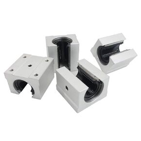 4pcs SBR20UU Aluminum Block 20mm Linear Motion Ball Bearing Slide Block Match for SBR20 20mm Linear Guide Rail
