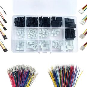 GH 1.25MM to Dupont 2.54MM Connectors Kit with 180 PCS Pre-Crimped Cables, Male Housing Connectors Kit Compatible with JST GH 1.25MM for Pixhawk 4 Pixhawk 6C