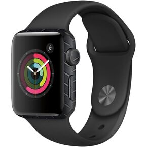 MightySkins Skin Compatible with Apple Watch Series 2 38mm - Black Diamond Plate | Protective, Durable, and Unique Vinyl Decal wrap Cover | Easy to Apply, Remove, and Change Styles | Made in The USA