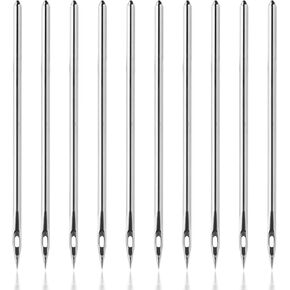 10 Pcs Leather Sewing Awl Hand Sewing Needle Canvas Leather Sewing Awl Needle for Shoe Repairing and Leather Repairing