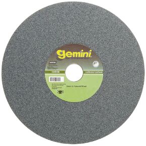 Norton Gemini Grinding Wheel, Crystolon Type 01 Bench and Pedestal Wheel, Fine 80 Grit, 7 Inch Silicone Carbide Grinding Wheel for Bench Grinder, Pack of 1