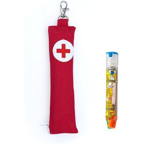 2 Pack Epipen Medical Carrying Case EpiPen Carrier Slim with Clip Epipen Holder Pouch for 1 EpiPen Allergy Medicine Essentials