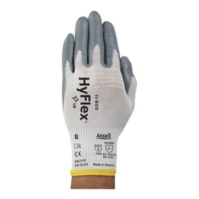 Ansell Healthcare 103346 Series 11-800 Nitrile HyFlex قفاز إسفنجي خفيف التحمل، 15 مقياس، مقاس 11، رمادي (عبوة من 144 قطعة)