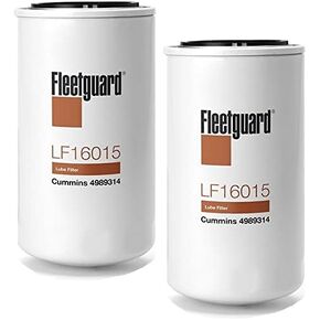 LF16015 Fleetguard Lube Filter (Pack of 2), Replaces Baldwin BT7237, Donaldson P550520, Luber Finer LFP6015, Napa 7037, Wix 57037