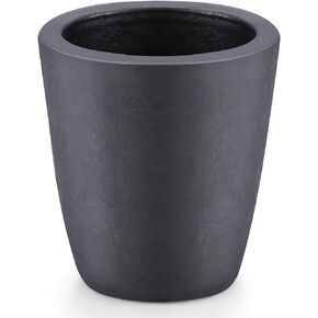 6kg Silicon Clay Graphite Crucible, Crucibles for Melting Metal, Black Foundry Cup Smelting Furnace for Gold Silver Copper Brass Aluminum Metal Refining