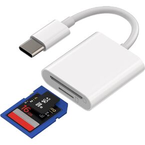 USB C SD Card Reader Dongle(2in1) Type-C Multiport Micro SD TF Camera Memory Adapter C Flash Drive 3.0 MacBook Pro Compatible for Galaxy S22 S23 Ultra LG Apple IPhone15 Pro Max Plus IPad Pro Air