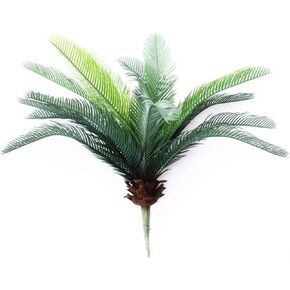 19" Artificial Palm Leaves Tropical Greenery,Thanksgiving Table Decorations,Table top Christmas Decorations ，Birthday Party Decorations Supplies Decor -Green 15 Leaves