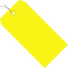 SNG11083C Shipping Tags, Pre-Wired, 13 Pt., 6 1/4" x 3 1/8", 6.25" Width, 3.125" Length, Yellow (Pack of 1000)
