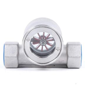 1" NPT Stainless Steel 304 Sight Water Flow Indicator Plastic Impeller 362Psi (1" NPT) (1" NPT)
