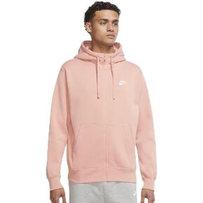 Nike Men's Sportswear Club Fleece Full Zip Hoodie (US, Alpha, 3X-Large, Regular, Regular, Light Madder Root/Light Madder Root/White)