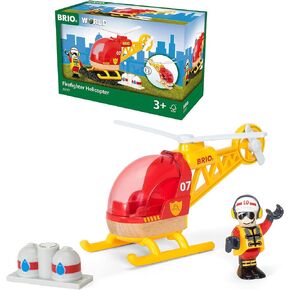 BRIO World - 33797 Firefighter Helicopter | 3 Piece Helicopter Toy for Kids Ages 3 and Up