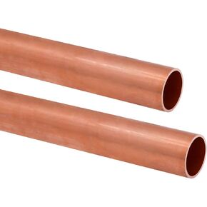 3/4"OD Copper Pipe, 1 mm Wall Thickness 12" Length Copper Round Tube Widely used in various industrial applications(2 Pcs)
