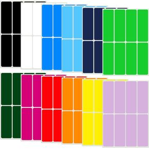 960 Pieces Rectangular Colored Coding Labels Stickers by ELEMGULY,3 x 1 Inch Color- Coding Labels Self Adhesive Solid Colors Tags for Inventory,Office,School and Home Organize(12 Colors)