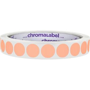 ChromaLabel 1/2 Inch Circle Sticker Labels, Easy to Write On Colored Sticker Dots, Permanent Adhesive Labels - 1000 Color Coding Labels per Roll, Metallic Gold Stickers