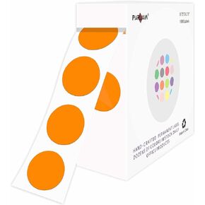 PARLAIM 0.75" Round Color Coding Circle Dot Labels in Roll, 1000 Stickers per Dispenser Box, 3/4 inch Diameter for Office and Business, White