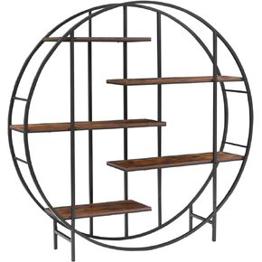 5-Tier Tall Indoor Plant Stand Round Multi-Functional Plant Display Stand For Indoor Living Room Terrace Garden Balcony brown