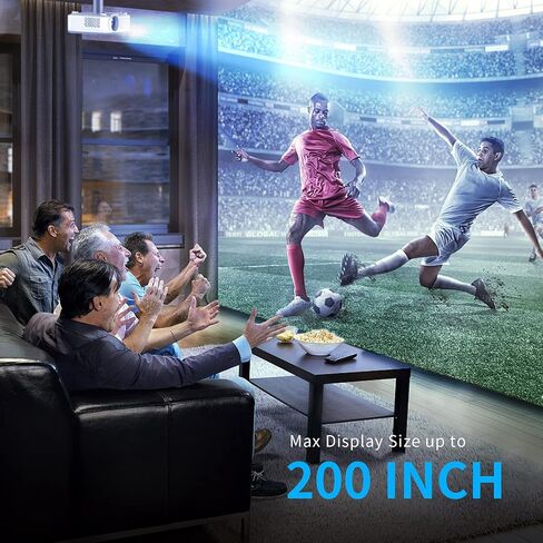 جهاز عرض فيلم HD خارجي، جهاز عرض بلوتوث أصلي 1080 بكسل، شاشة 200 بوصة، 9500 لومن متوافق مع عصا التلفاز، ألعاب الفيديو، الهاتف، VGA، AV، TF، USB، HD in Saudi Arabia