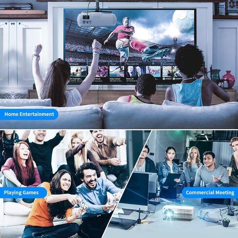 جهاز عرض YABER Y30 أصلي 1080 بكسل، سطوع 15000 لتر، جهاز عرض فيديو عالي الدقة 1920 × 1080، ±50 درجة 4D تصحيح الانحراف يدعم 4K والتكبير، جهاز عرض مسرح منزلي LED LED متوافق مع الهاتف، الكمبيوتر الشخصي، صندوق التلفزيون، PS4 in Kuwait