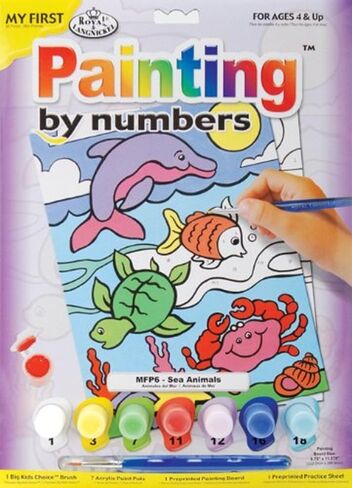 Royal Brush MFP-6 My First Paint by Number Kit, 8.75 by 11.375-Inch, Sea Animals in Saudi Arabia