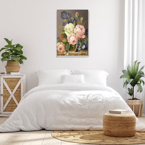 vindija الطلاء بالأرقام عدة للبالغين والأطفال المبتدئين، الزهور الكبار الطلاء حسب الأرقام مجموعات على قماش مؤطرة، اللون بالأرقام للبالغين، مجموعات الحرف الفنية للفتيات الذين تتراوح أعمارهم بين 8-12 الكبار، 8x12in in Kuwait