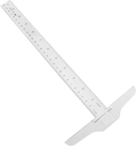 Plastic Transparent T Ruler T-Square 30cm / 12" Double Side Measuring T-Ruler in Saudi Arabia