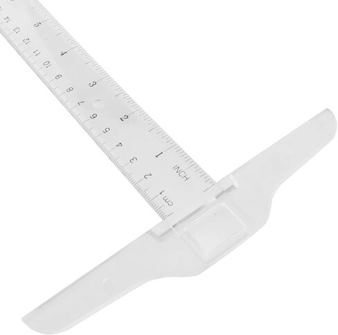 Plastic Transparent T Ruler T-Square 30cm / 12" Double Side Measuring T-Ruler in Saudi Arabia