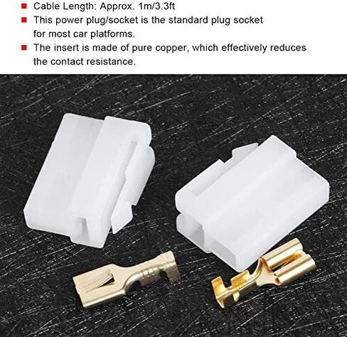 T-Type 2 Pin Way Electrical Automotive Wire Connector Male Female Socket Plug and Pin Header Crimp Wire Terminals Kit Fit for Kenwood in Saudi Arabia