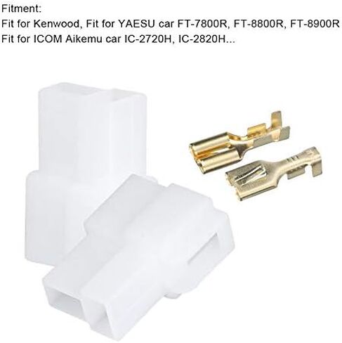 T-Type 2 Pin Way Electrical Automotive Wire Connector Male Female Socket Plug and Pin Header Crimp Wire Terminals Kit Fit for Kenwood in Saudi Arabia