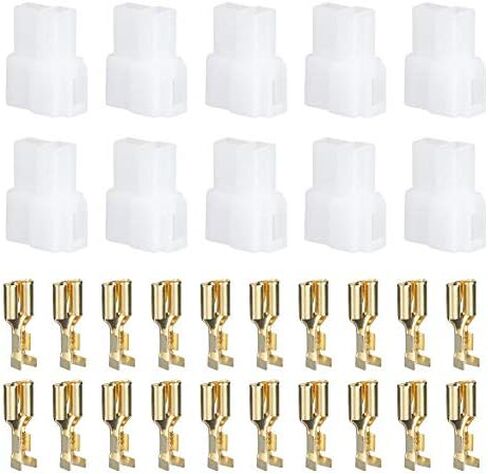 T-Type 2 Pin Way Electrical Automotive Wire Connector Male Female Socket Plug and Pin Header Crimp Wire Terminals Kit Fit for Kenwood in Saudi Arabia
