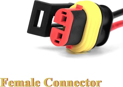 2Pin Way 16 AWG موصلات كهربائية مقاومة للماء، طريقة الذكور والإناث 16 AWG مجموعة مقبس توصيل الأسلاك مناسبة للسيارة والشاحنات والقوارب والدراجات النارية والدراجات الثلاثية والقافلة والبحرية - 5 عبوات in Kuwait