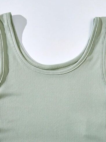 Milumia Girl's 4 Pack Ribbed Knit Scoop Neck Sleeveless Casual Basic Crop Tank Tops in Saudi Arabia