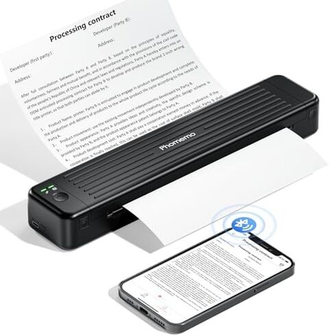Phomemo Portable Printers Wireless for Travel, P831 Bluetooth Thermal Transfer Printer Support 8.5" X 11" US Letter/A4/A5/B5 Copy Paper, 300 DPI Mobile Inkless Printer for iOS, Android & Laptop in Kuwait