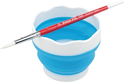Creative Mark Collapsible Paint Brush Water Cup 10oz Capacity - Durable & Leak-Proof, Space-Saving Design, Ideal for Artists, Travel, Plein Air Painting, Mural Painters, Studio Use in Saudi Arabia