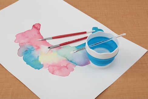 Creative Mark Collapsible Paint Brush Water Cup 10oz Capacity - Durable & Leak-Proof, Space-Saving Design, Ideal for Artists, Travel, Plein Air Painting, Mural Painters, Studio Use in Saudi Arabia