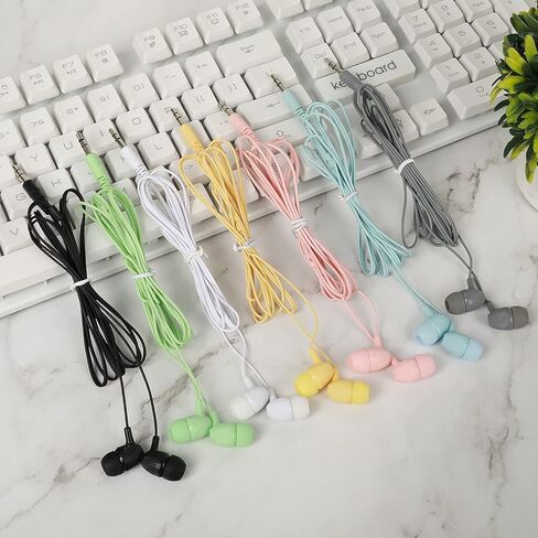 Kids Earbuds Bulk 30 Pack Macaron Colors Mixed, Wholesale Durable Earphones in-Ear Headphones Perfect for Schools Classroom Students Teens Children Gift and Adult in Saudi Arabia