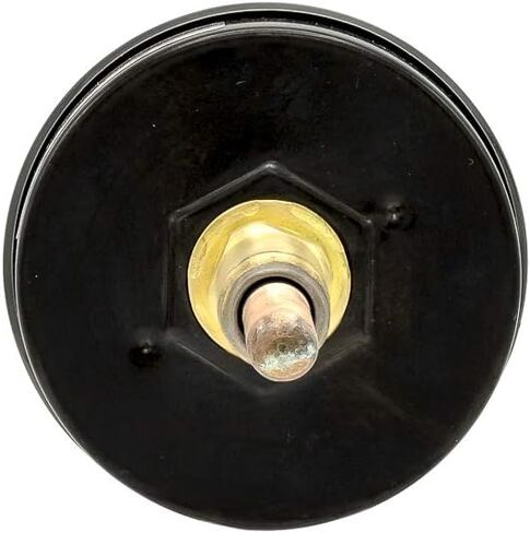 PIC Gauges TRI-RC-254R1.75-D Commercial Tridicator, Black Steel Case, Bronze Internals, Plastic Lens w/ Red Indicator, 2.5" Dial, 1.75" Stem Length, 0/75 psi Range, 1/4" Male NPT in Saudi Arabia