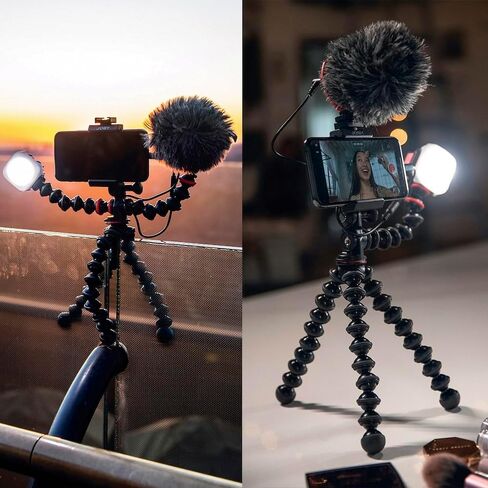 JOBY GorillaPod Advanced Mobile Vlogging Kit, Universal Vlogging Kit, Mobile Phone Creators, Beamo LED Light, Wavo Microphone, GripTight Phone Clamp, Dynamic Microphones, Mini Microphone in Kuwait