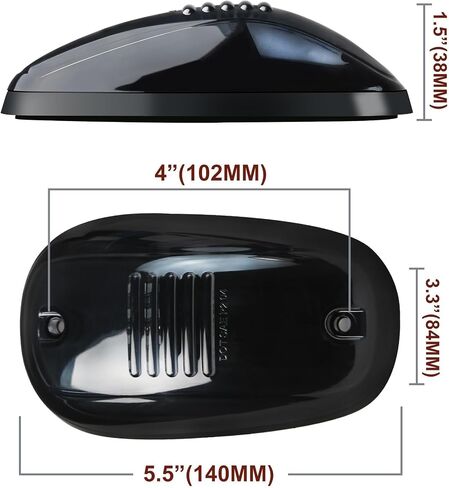 5-Piece White Smoked Lens Cab Roof Marker Lights with Wire Harness - Replacement for 2003-2018 Pickup Trucks 1500, 2500, 3500, 4500, 5500 (264146BK) in Saudi Arabia