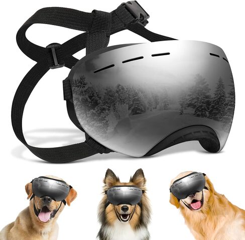 نظارات للكلاب، نظارات للكلاب من السلالات الكبيرة، نظارات شمسية للكلاب مع حزام قابل للتعديل للحماية من الأشعة فوق البنفسجية، حماية لعيون الكلاب مقاومة للرياح. in Kuwait