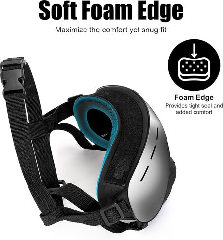 نظارات للكلاب، نظارات للكلاب من السلالات الكبيرة، نظارات شمسية للكلاب مع حزام قابل للتعديل للحماية من الأشعة فوق البنفسجية، حماية لعيون الكلاب مقاومة للرياح. in Kuwait