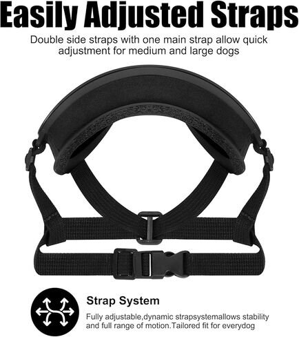 نظارات للكلاب، نظارات للكلاب من السلالات الكبيرة، نظارات شمسية للكلاب مع حزام قابل للتعديل للحماية من الأشعة فوق البنفسجية، حماية لعيون الكلاب مقاومة للرياح. in Kuwait