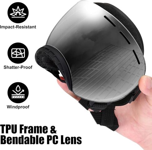 نظارات للكلاب، نظارات للكلاب من السلالات الكبيرة، نظارات شمسية للكلاب مع حزام قابل للتعديل للحماية من الأشعة فوق البنفسجية، حماية لعيون الكلاب مقاومة للرياح. in Kuwait