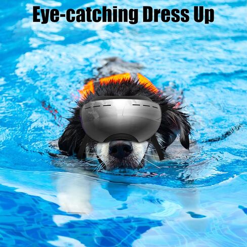 نظارات للكلاب، نظارات للكلاب من السلالات الكبيرة، نظارات شمسية للكلاب مع حزام قابل للتعديل للحماية من الأشعة فوق البنفسجية، حماية لعيون الكلاب مقاومة للرياح. in Kuwait