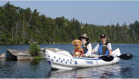 Sea Eagle 370 Pro مجاذيف زورق صيد كاياك قابلة للنفخ تتسع لـ 3 أشخاص (عبوتان) in Kuwait