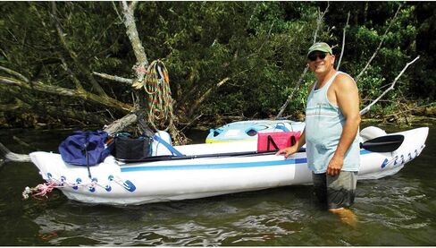 Sea Eagle 370 Pro مجاذيف زورق صيد كاياك قابلة للنفخ تتسع لـ 3 أشخاص (عبوتان) in Kuwait