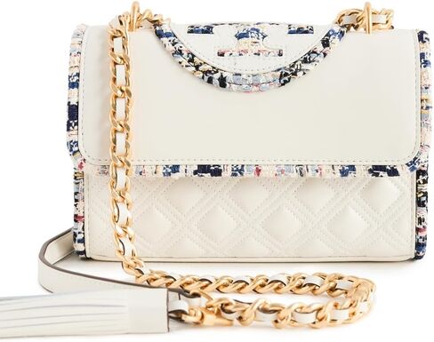 Tory Burch Women's Fleming Tweed Border Small Convertible Bag in Saudi Arabia
