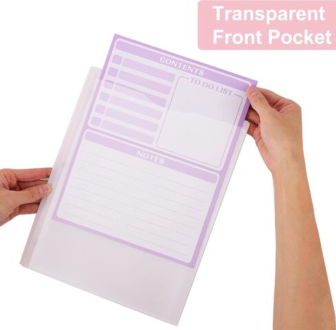 EOOUT 18 Pack Plastic Folders with Clear Front Pocket, 9 Pastel Colors, Folders mit 2 Pockets and 3 Prongs, File Folders with Pockets and Prongs for Documents in Saudi Arabia